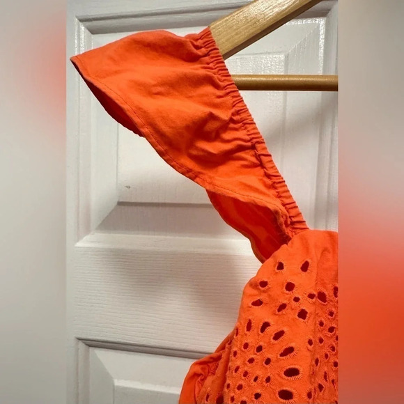 LC Lauren Conrad Coral Eyelet Midi Dress Size XXL - Picture 3 of 7